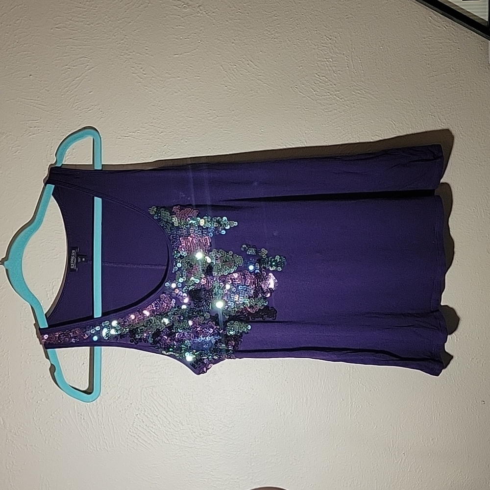 EXPRESS sequined tank top size M